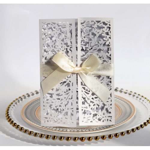 Wedding Card Design Laser Cut  Wedding Supplies Invitation Rectangle Customization
